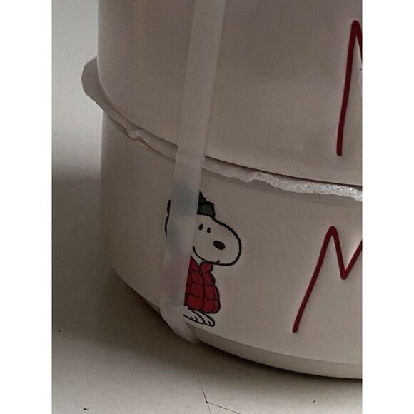 Set Of 2 Rae Dunn Peanuts Snoopy Woodstock Puffy Coat NIBBLE & MUNCH Pet Bowls - Picture 5 of 13